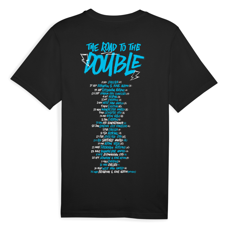 Manchester City Womens Double Kids T-shirt - Black