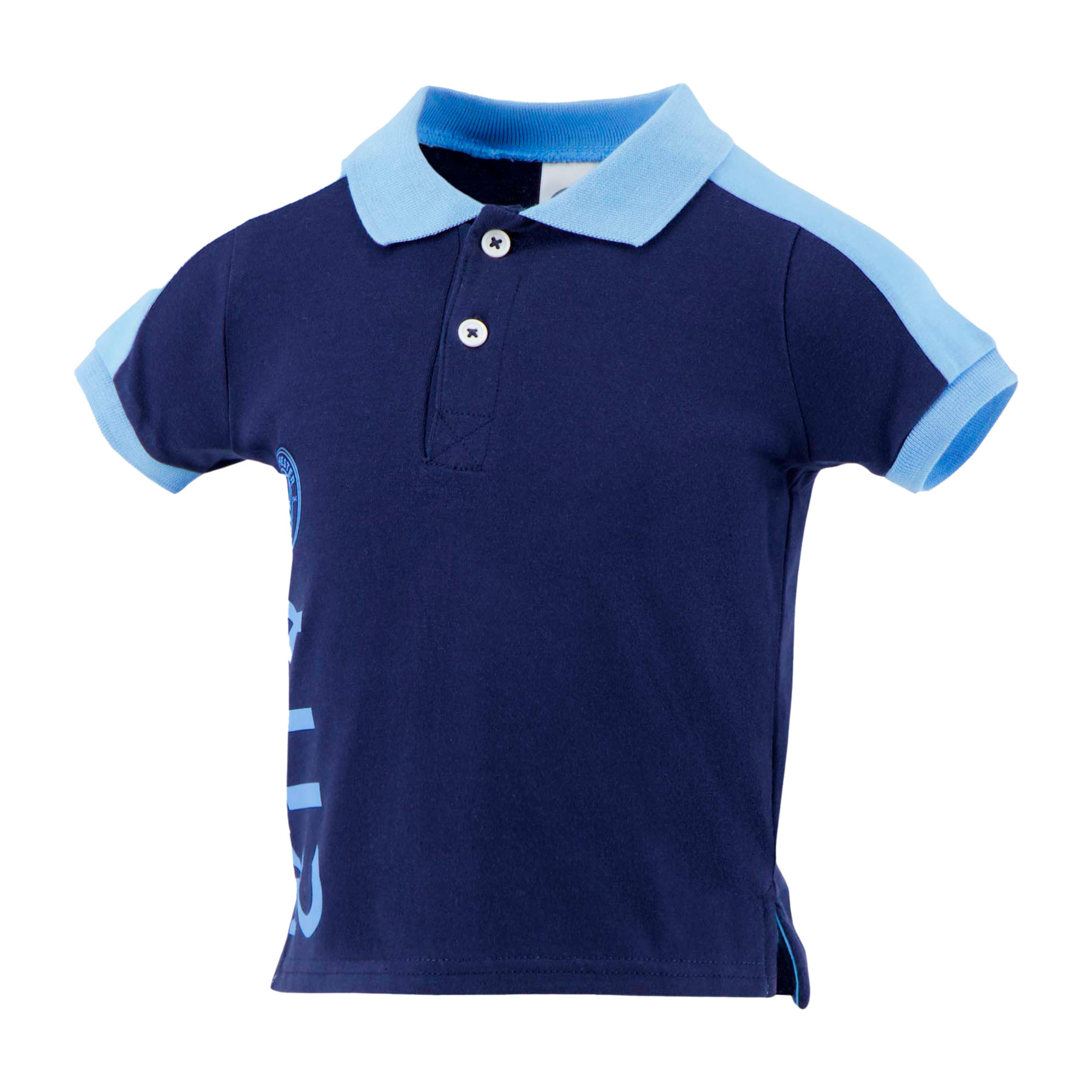 New Man City FC Official Kids Core Polo Shirt Navy 